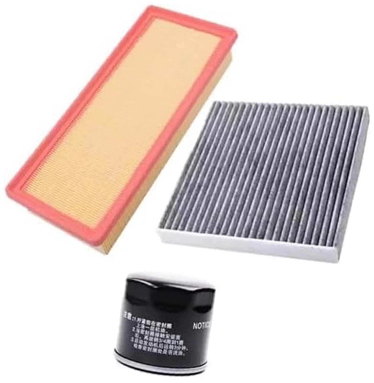 Rynplex Black 3Pcs Activated Carbon Cabin Filter Activated Carbon Cabin Filter Car Ac Air Oil Engine, For Trumpchi, For Gac Gs8 2Th Generation 2.0T 2023 2024 M8