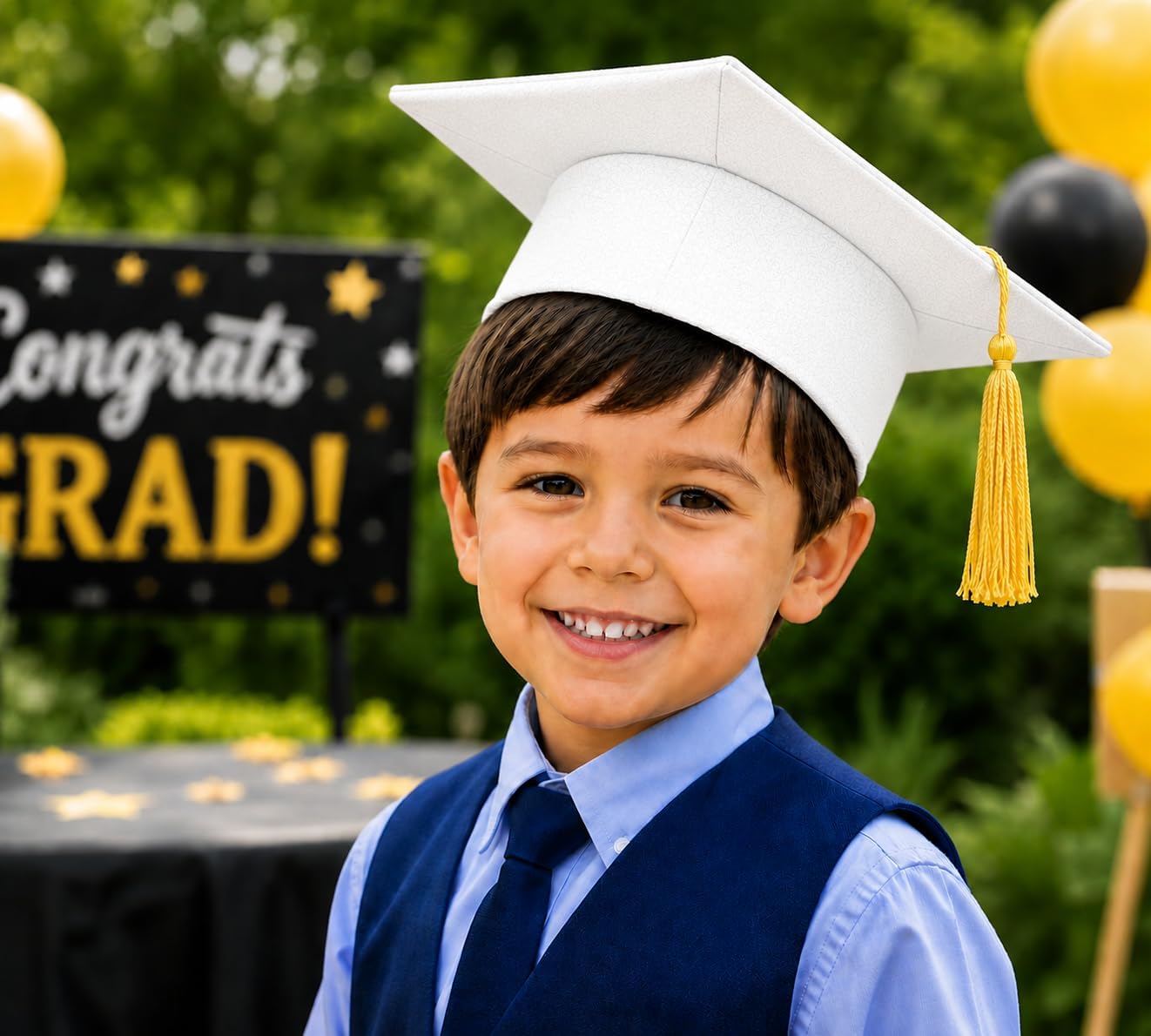 Fun Express Bulk 12 Pieces Kid's Felt Elementary, Kindergarten, Pre-School Graduation Mortarboard Caps, Felt