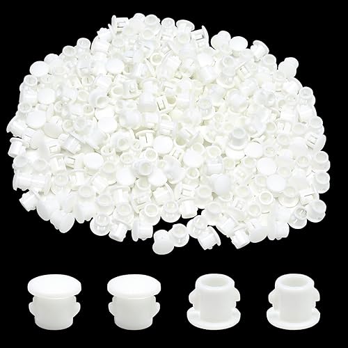 Vista 11 de Tapones de plástico blanco de 3/4 pulgadas (0.748 in) a presión para panel de orificio de bloqueo, tapas de fijación para muebles de gabinetes