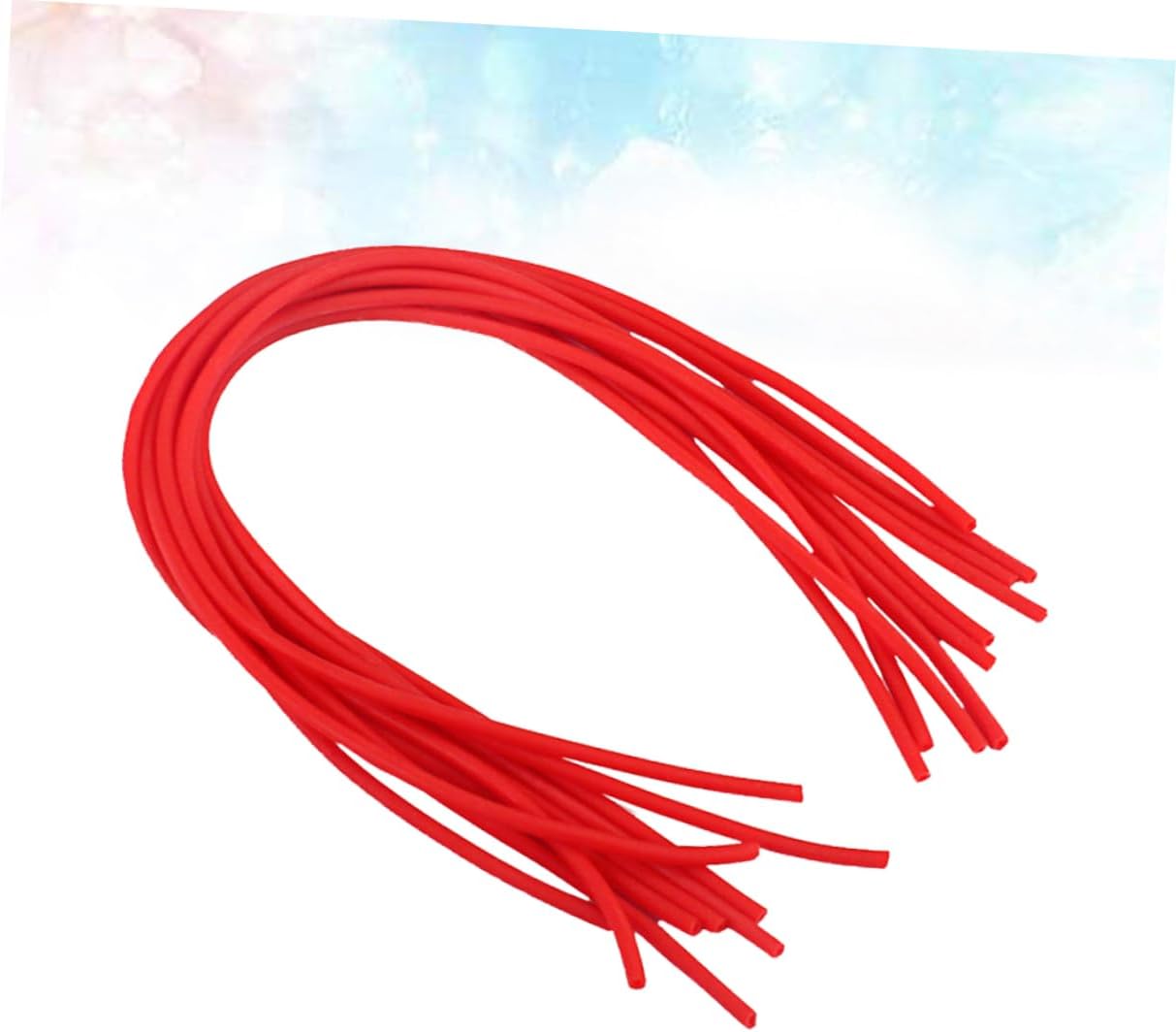 30pcs Red Yangqin Accessory Rubber Tube for Chinese Dulcimer Elasticity Sound Quality Bamboo Hammer Beater Part