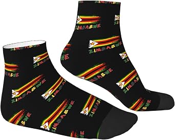 Zimbabwe Zimbabwean Flag Exceptional Breathable Ankle Socks | Comfortable, Stylish, And Durable for Men and Women