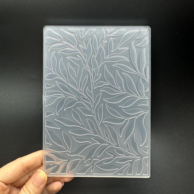 3D Plastic Embossing Folder Template Simple Leaves Texture A6 Size for Card Making DIY Scrapbooking Paper Crafting Handmade Crafts Scrapbooking Arts Supplies Scrapbook Decor