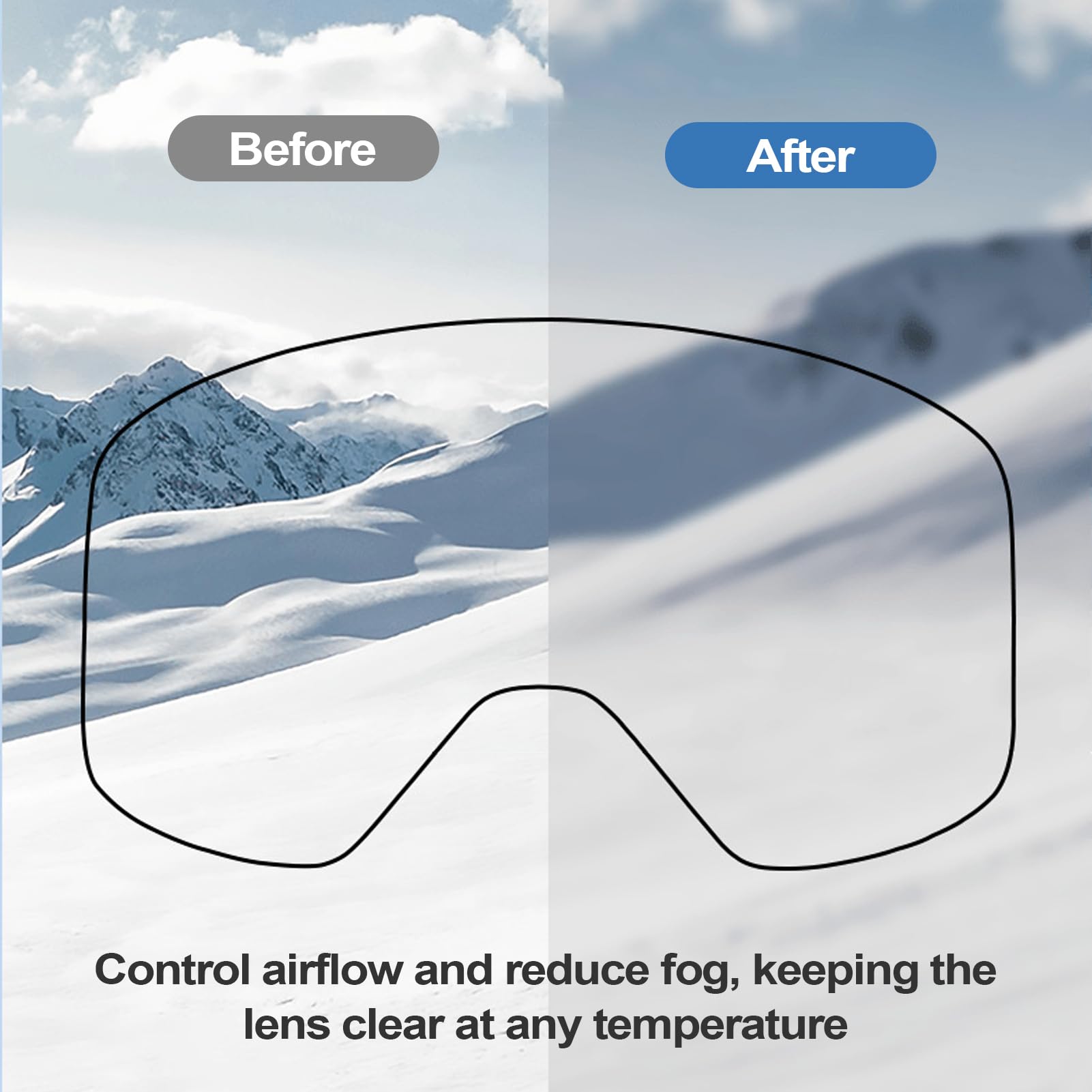 Schneebrille für Herren, magnetische Ski-Zubehör, Snowboard-Zubehör | Beschlagschutz, UV400, Motorrad, Bergsteigen,
