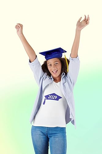 Miniatura 4 de Class Of 2029 Graduation Cap Decal, Graduation T Shirt Transfer, DIY Graduate Shirt Patch, Grad Tshirt Sticker, HTV Vinyl Applique, Pick Size Color,