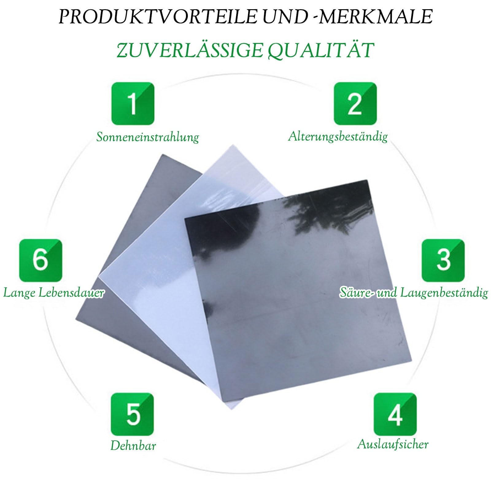 Telo protettivo per laghetto in geotessile, resistente, con strato in geotessile, membrana flessibile e impermeabile per laghetti, cascate e piccoli laghetti, 1 x 17 m