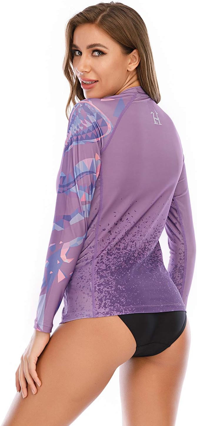 ADOREISM Women's Quick-Dry UPF 50+ Sun Protection Long Sleeve Rash Guard