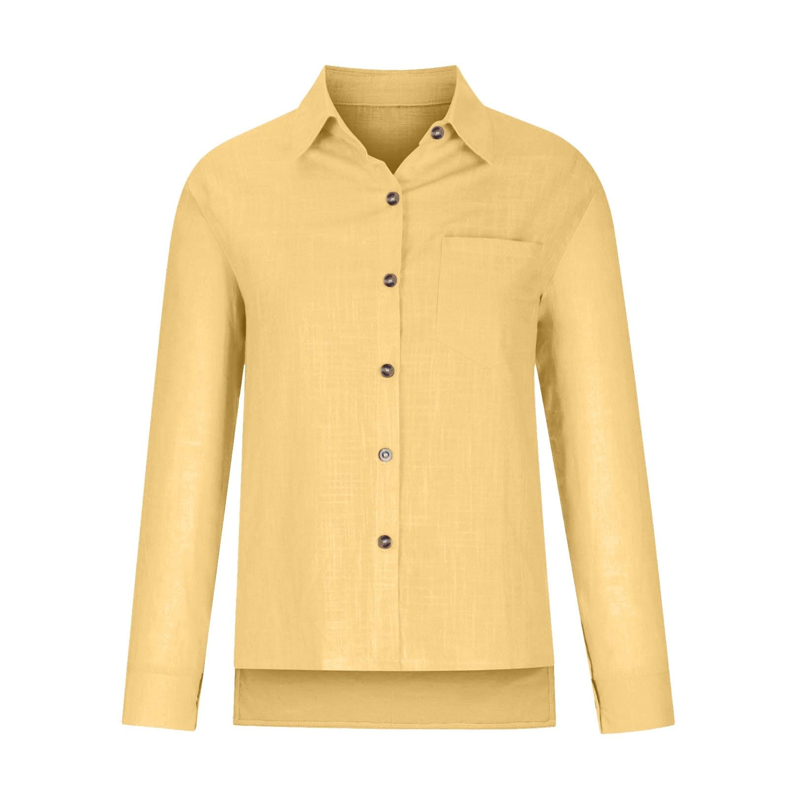 Camicette da donna a maniche lunghe 2026 in garza con spacco laterale alla moda con risvolto estivo abbottonato camicette in cotone casual da spiaggia abiti in mussola oversize colletto Vcation solido