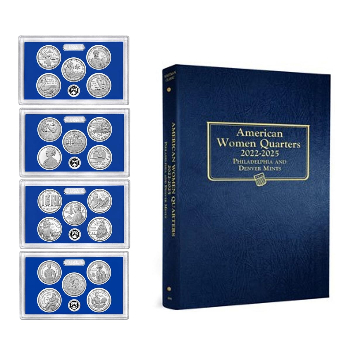 2025 S Clad Proof American Women Quarter Sets with Whitman Classics #5150 Archival Quality Album Uncirculated