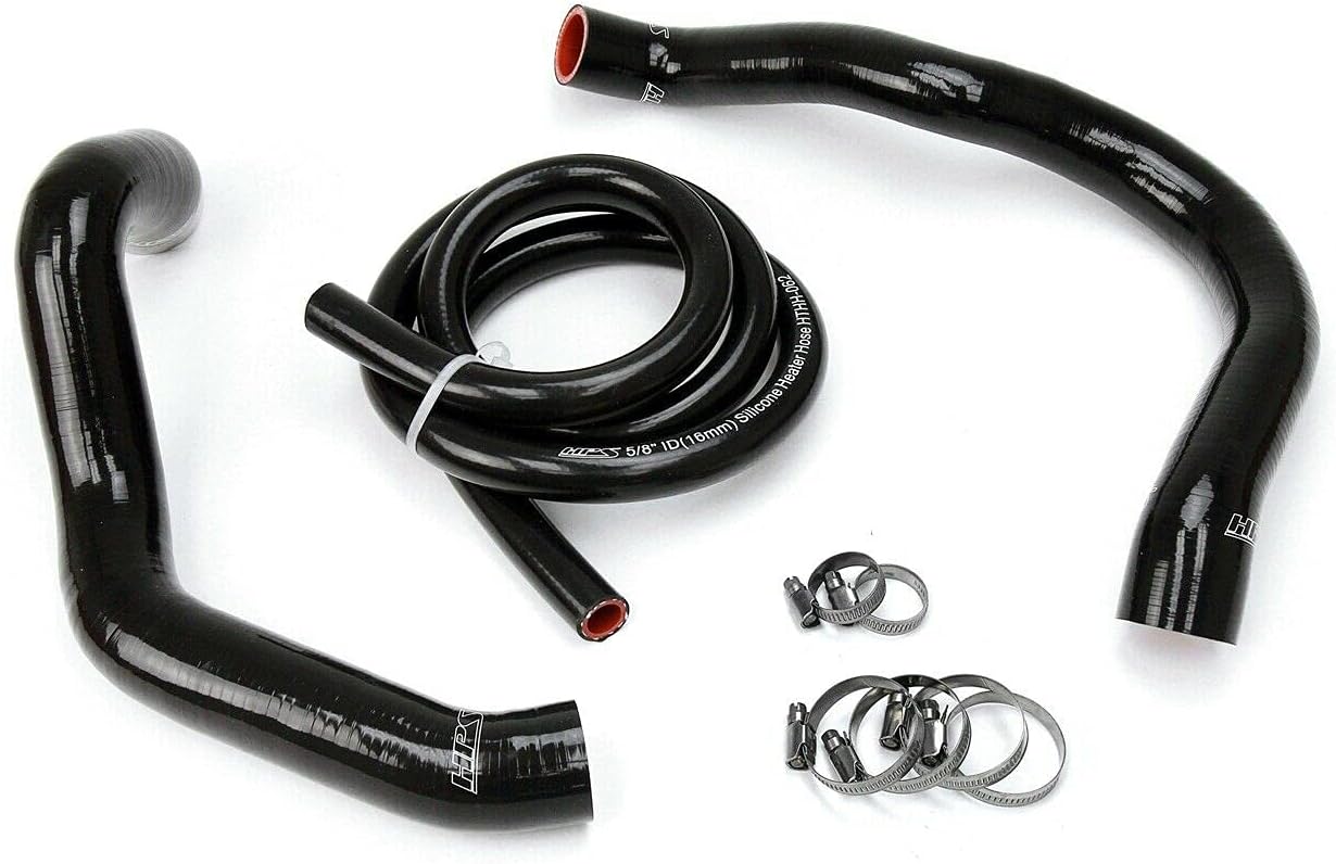 HPS 57-1338-BLK Black Silicone Radiator Coolant/Heater Hose Kit