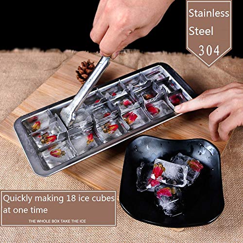 I Kito SIC-18 Stainless Steel Ice Cube Maker Tray,Lever Style Ice Cube Mold Quick To Making 18 Ice Cubes thumb #5
