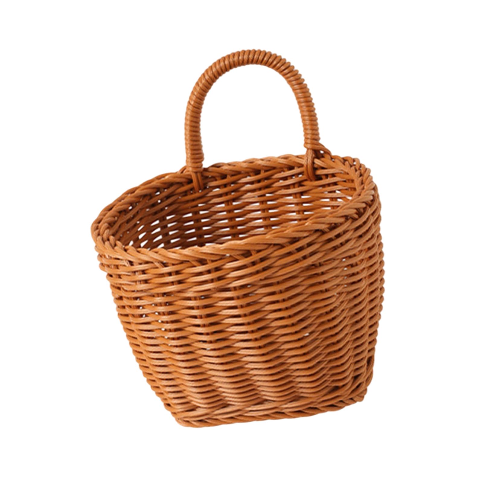 PANGBOER Sturdy Imitation Rattan Wall Basket for Home Offices Organization and Decoration Home Decoration Storage Basket