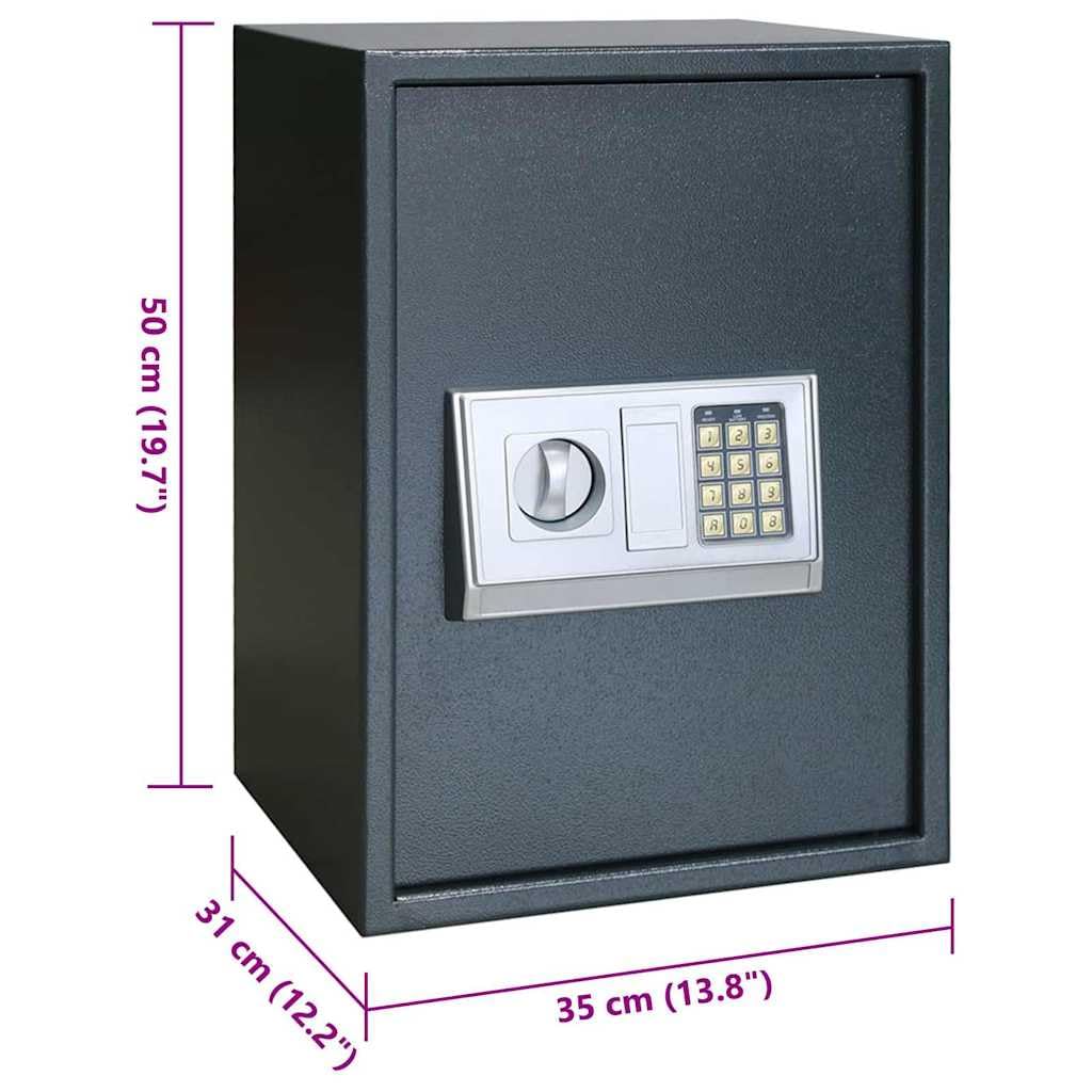 Caja Fuerte Digital Gris Oscuro 35 x 31 x 50 cm Acero,Casa y jardín,Seguridad empresarial y del hogar,Cajas Fuertes,15.2kg-42011308
