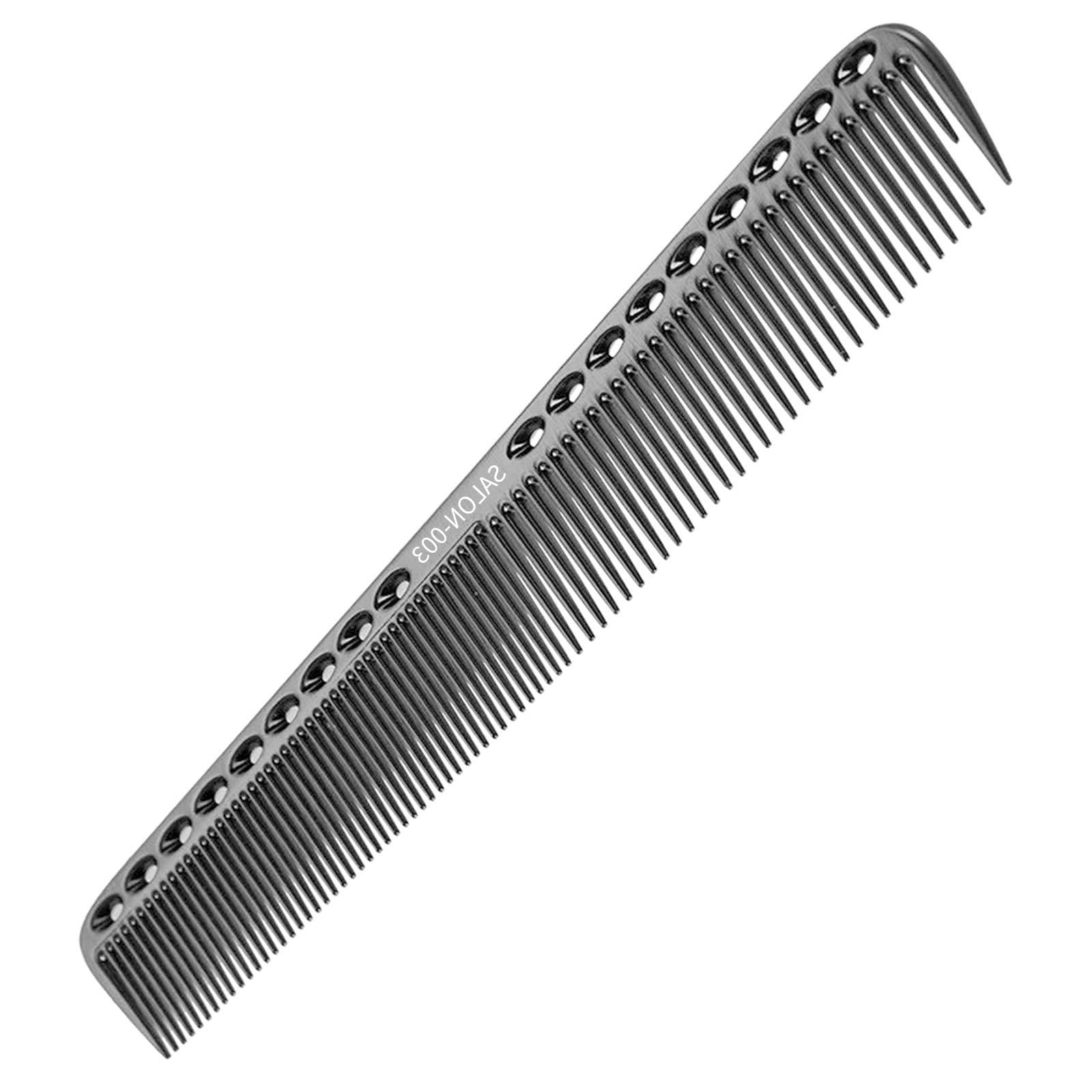 Professional Hair Combs, Aviation Aluminum Metal Cutting Comb Hairdressing Comb