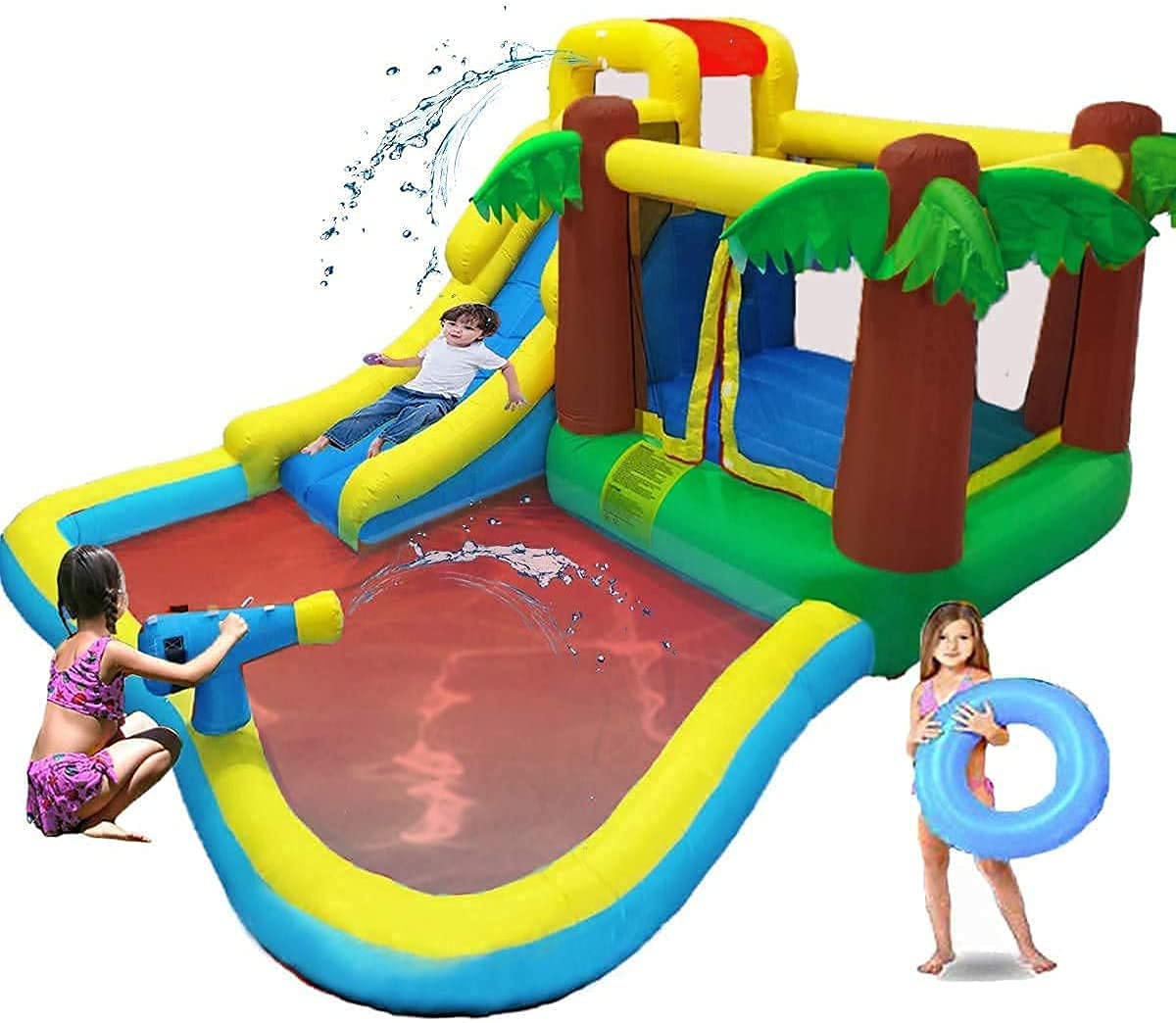 Buy MEIOUKA Inflatable Water Bounce House with 450W Blower Water Slides