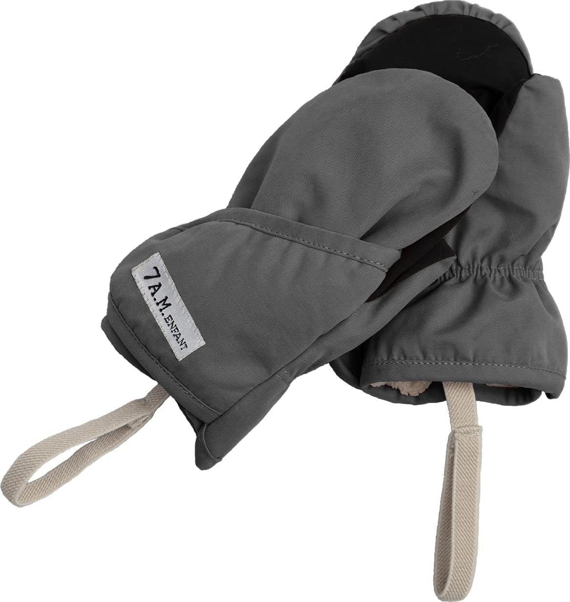 7AM Enfant Cub Set Benji - Soft Plush No Bear Ear Sherpa Cub Hat & Mittens Set, Machine Washable | Warm Cozy Hat & Mittens