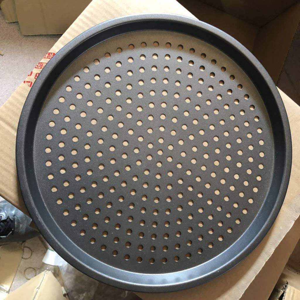 9/10/11/12 pulgadas para hornear pizza agujero acero al carbono antiadherente herramientas de cocina cocina panqueques horno accesorios