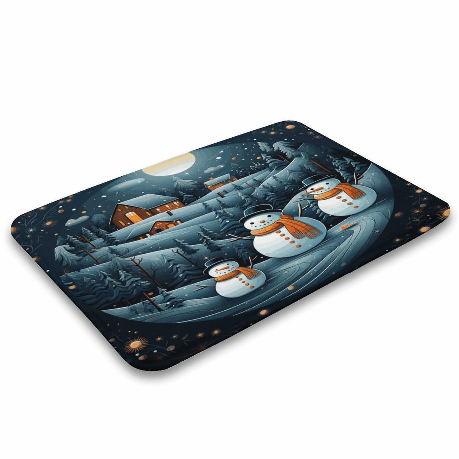 Felpudo de bienvenida para interiores y exteriores, antideslizante, para Navidad, Papá Noel, pingüino, para entrada, porche, lavandería, baño, dormitorio, alfombra de 40 cm x 60 cm