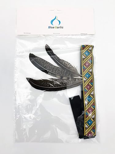 Miniatura 3 de Tocado de plumas para el día de Acción de Gracias Jefe inspirado en los indios nativos americanos para niños y adultos