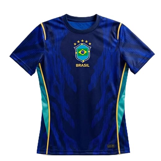 Camiseta Azul Tailandesa Original Seleção Brasil Feminina Oficial – Dry Fit, Confortável