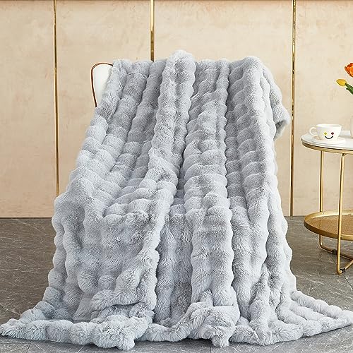 Luxuriöse Plüsch Kuscheldecke Flauschig Decke - Superweiche kuschelige Fuzzy Bettdecken Kunstpelz...