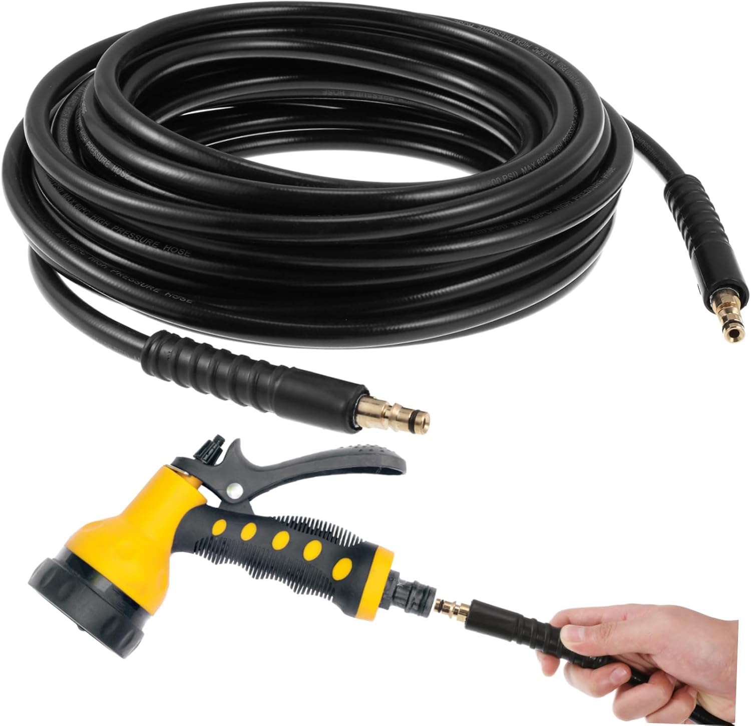 15m High Pressure Washer Hose Extension Hose Pipe for K1/2/3/4/5/6/ Replacement Cleaning Tube