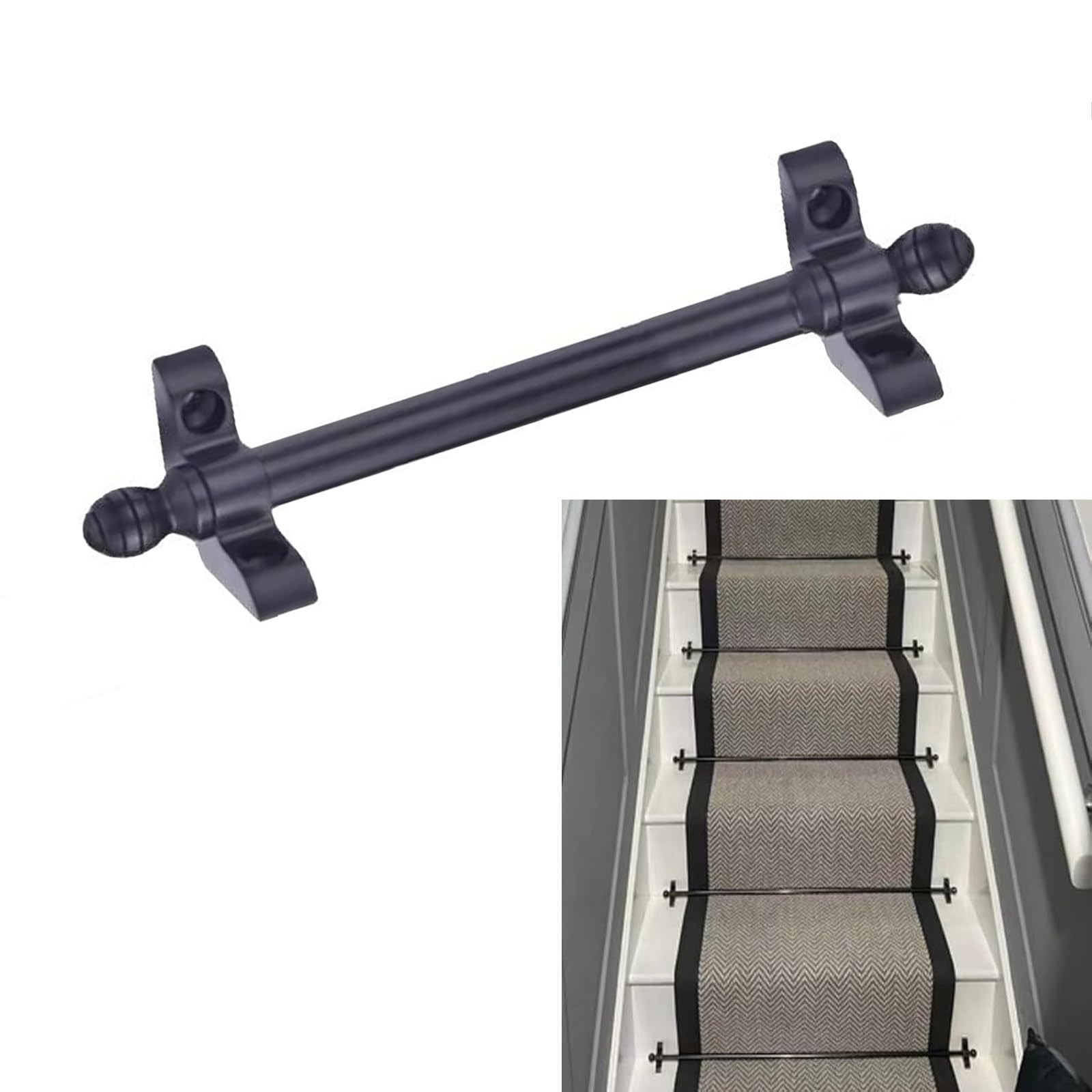 Tiges de support pour tapis d'escalier afin d'éviter les chutes sur les marches sombres