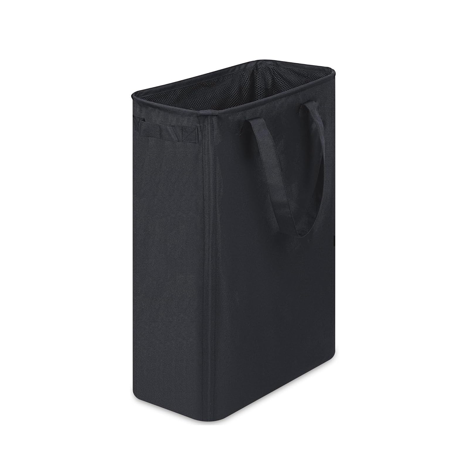 Fabric laundry hamper Laundry Basket Dirty Clothes With Handles Foldable For for Family(Black)