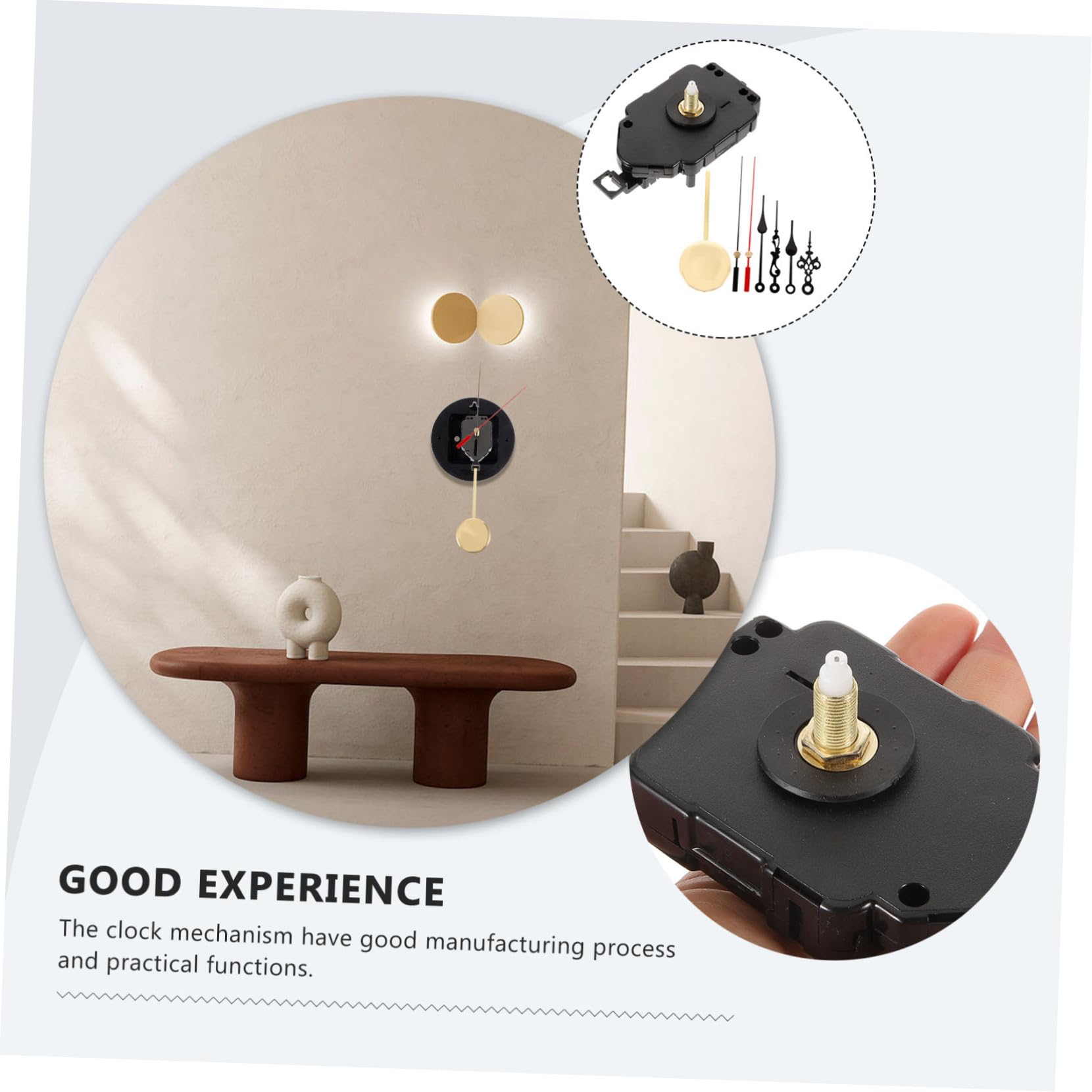 Operitacx Kit De 4 Horloges Silencieuses pour Extérieur Mécanisme D'Horloge À Quartz Analogique À Monter Soi-Même Pièces De Rechange Kits D'Horloges Mécanisme D'Horloge