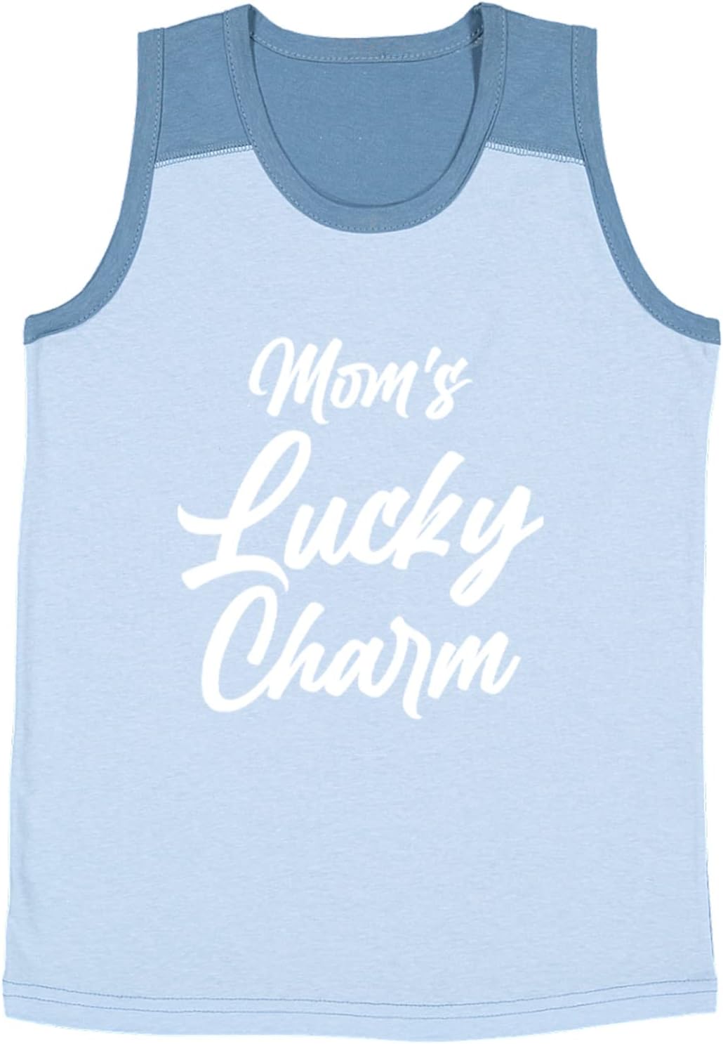 Mom's Lucky Charm - Shamrock Youth Contrast Back Tank Top