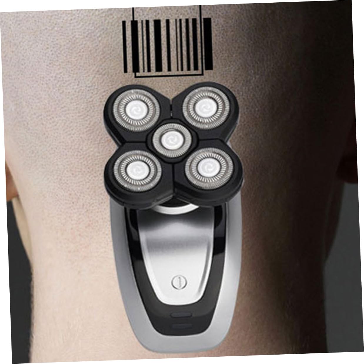 GANAZONO Rasoio Elettrico per Uomo 5 Testine Fluttuanti 4d, Ipx6, Rasoio da Barba e Chioma USB Ricaricabile, Design in Abs e Pulizia Acqua