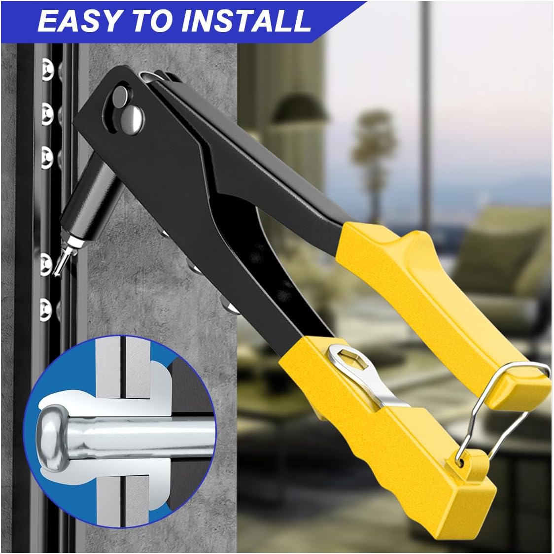 500PCS Pop Rivets Assortment Kit, 14 Sizes Pop Rivet Aluminum Assorted Blind Rivets Including 3/32" 1/8" 5/32" 3/16" 1/4" for Metal Dome Head Rivet Kit (Silver)