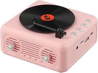 Radio FM portátil vintage con rendimiento de audio mejorado y capacidades de transmisión inalámbrica (rosa)