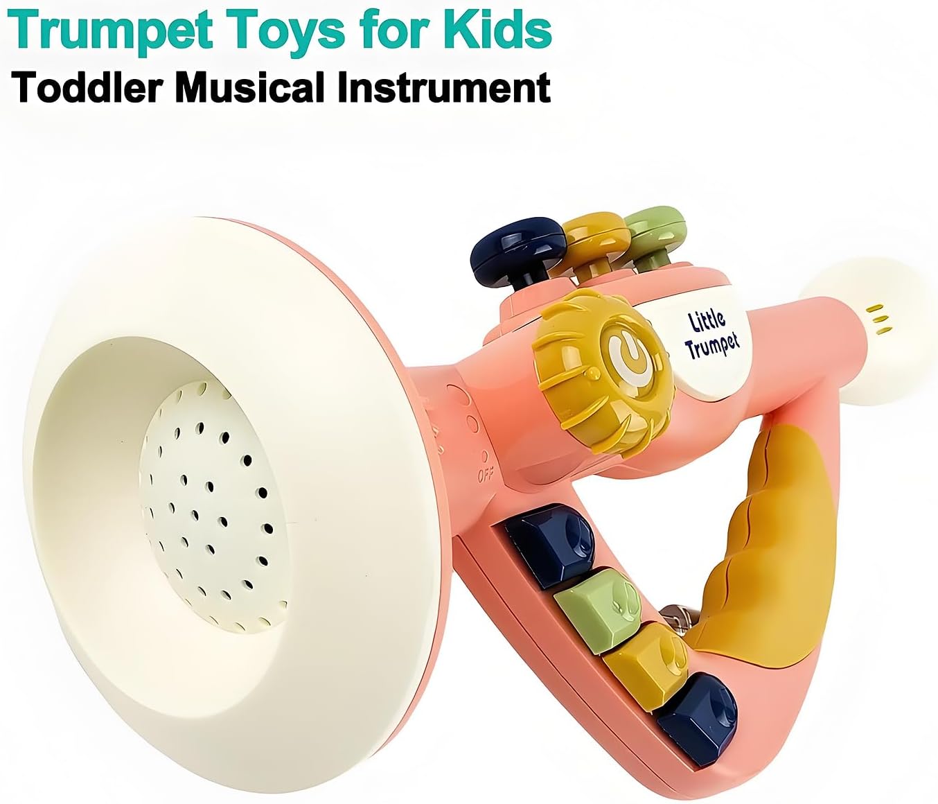 Musical Toys for Kids, Little Trumpet Toy for Toddlers, Blow Horn Baby Educational Toys, Infants Music Toy for Girls Boys Ages 1 2 3 Years Old (Pink) image 4 of 9 B0C9G7861W