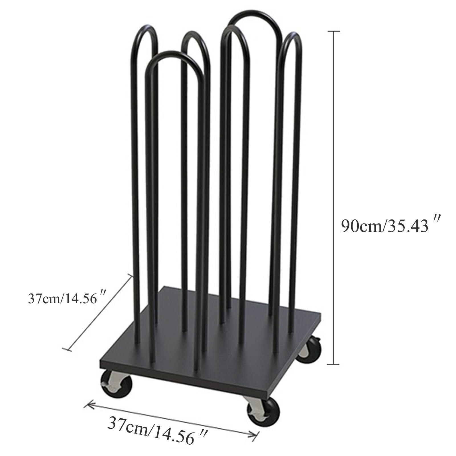 Cintre empilable, Support de Cintre en métal for buanderie, Support de Cintre en Fer forgé for Organiser Les cintres, boîte de Rangement for vêtements(Nero)