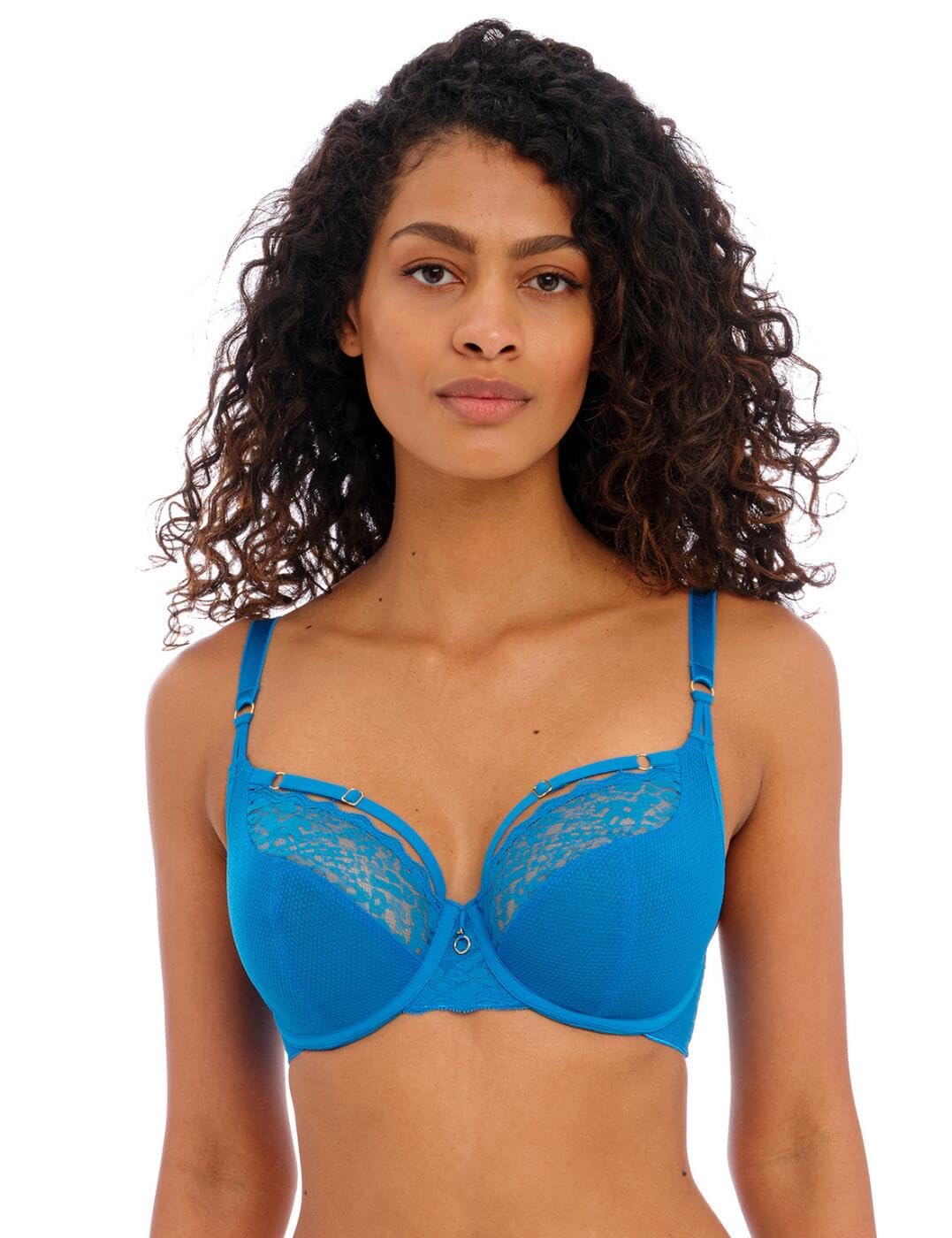 Freya Women's Temptress Underwire Plunge Bra, Opaque, Med Blue, 30D