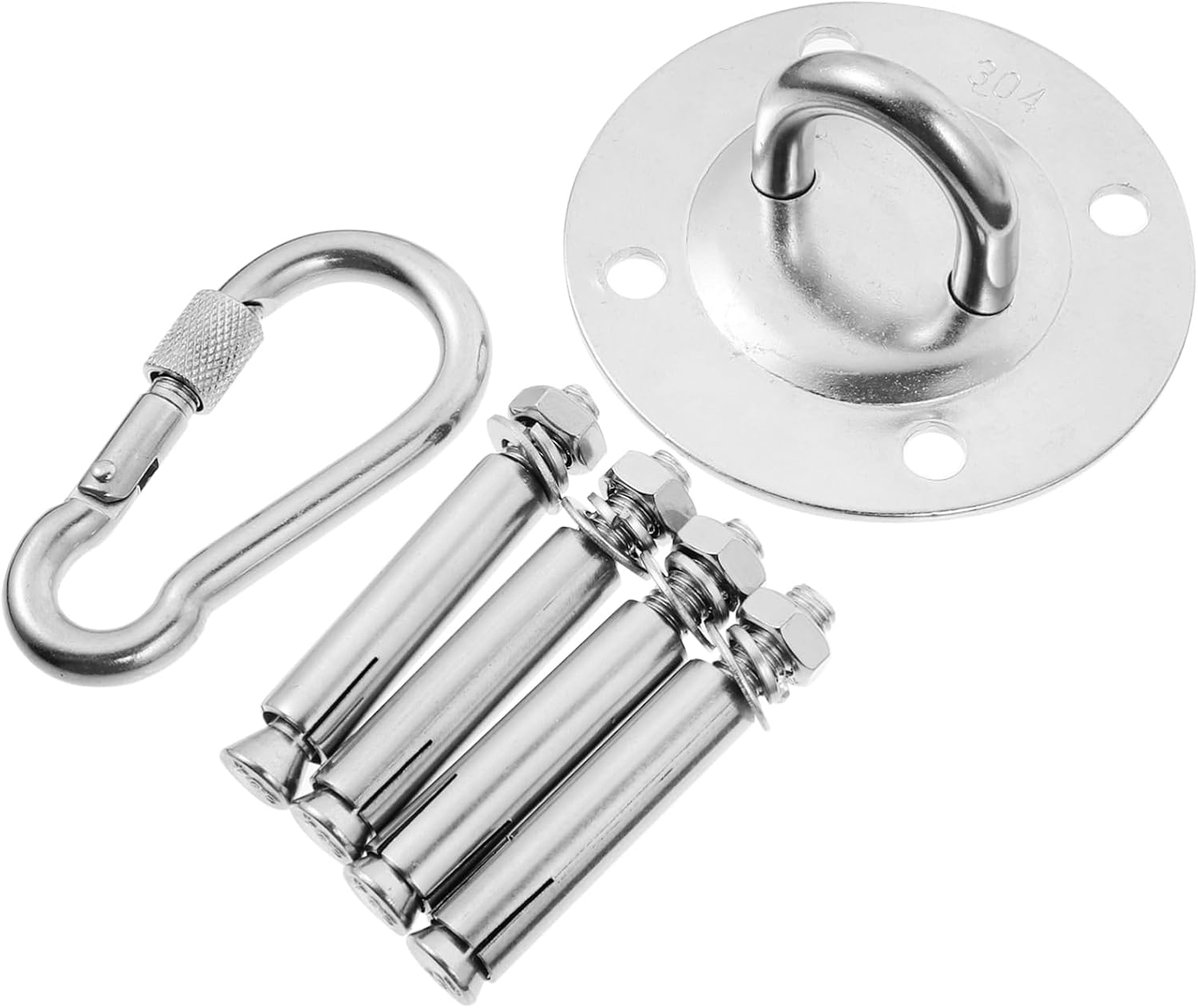 1pc Stainless Steel Yoga Anchor Spring Hook Fitness Mounting for Easy Installation Stability