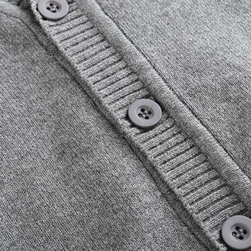 Girls Boys School Uniform Sweater Cardigan Long Sleeve Button Down V-Neck Classic Soild Knit Cardigan Tops Soft Outwear4