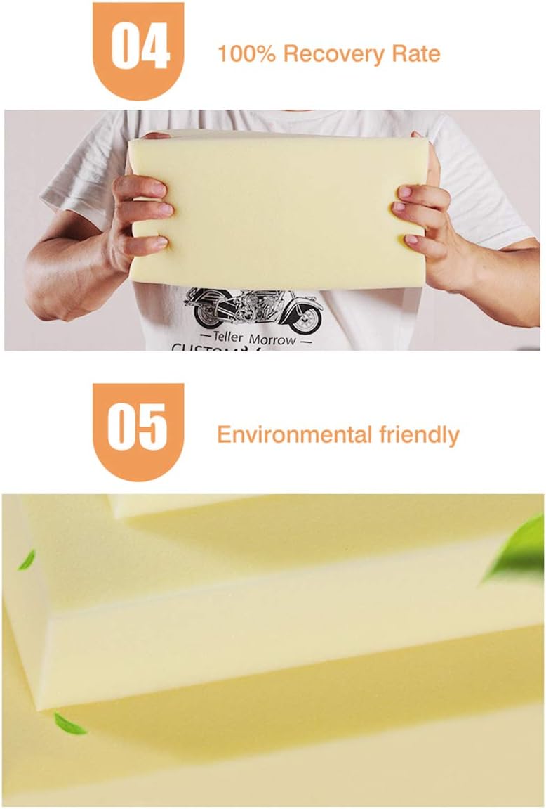 Queenbox 2cm/0.78" Thick Upholstery Foam Cushion High Density Craft Foam Seat Replacement, Sheet, Padding, 60 x 200cm/ 23.6" x 78.7"