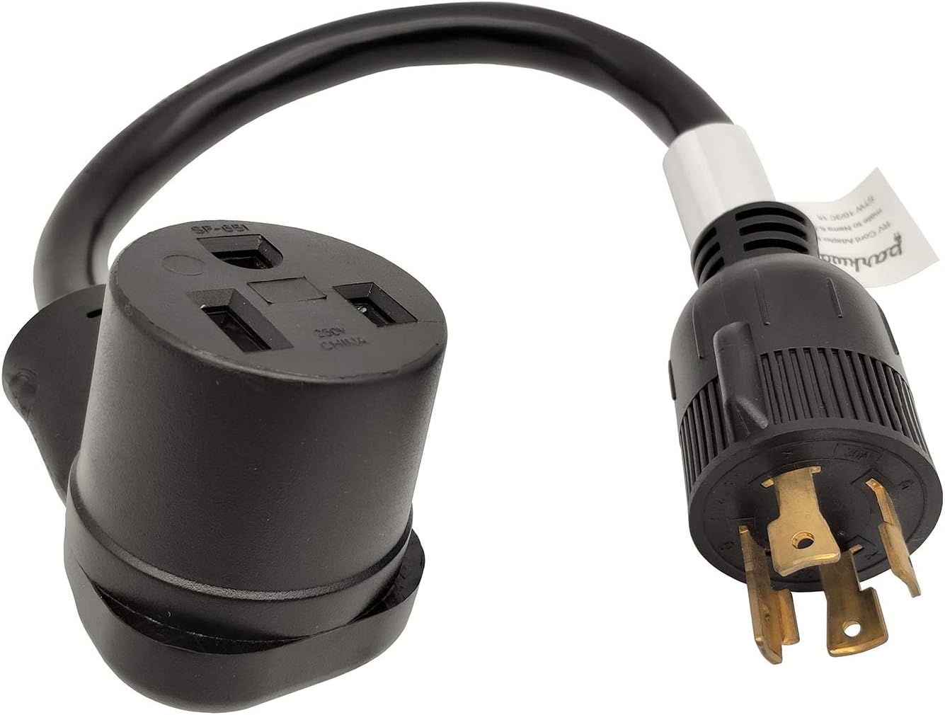 Parkworld Welder Adapter Cord 4-Prong Generator 30A Locking Plug NEMA L14-30P to 6-50R 50 AMP Industrial Female (1FT)