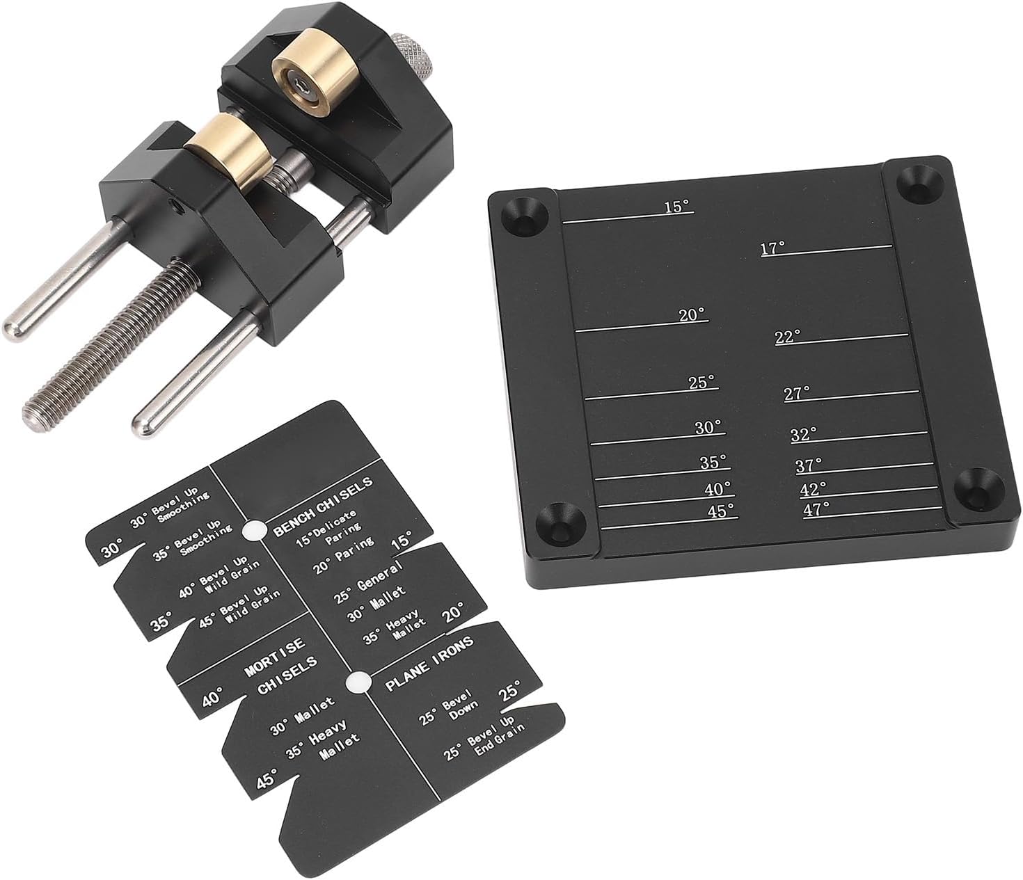 Honing Guide System Woodworking Plane Chisel Sharpening Kit Aluminum Alloy Hand Tool for Workshop Woodworking Projects