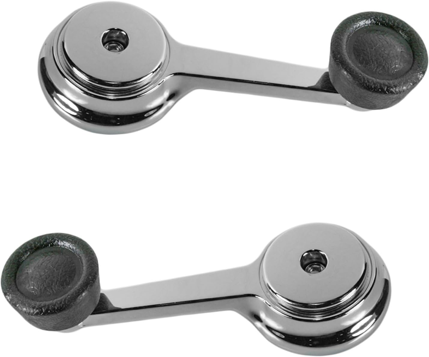 TRQ Window Crank Handle Set Chrome & Black Compatible with 1976-1986 Jeep CJ7 1984-1991 Grand Wagoneer 1981-1985 Scrambler 1974-1983 Wagoneer 1987-1991 Wrangler CH1354104