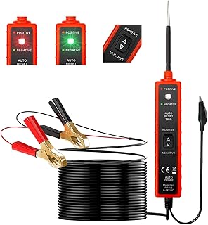 6-24V Power Short Circuit Probe Tester with LED Test Light Short-Circuit Tracking Location and Buzzer Alarm, Automative Circuit Tester Polarity Test and Continuity Test Function