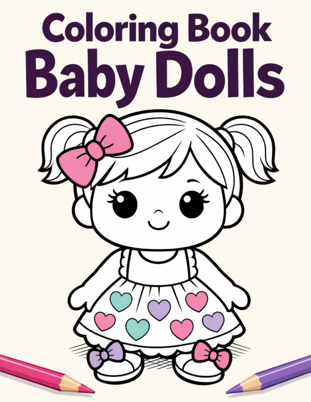 Coloring Book Baby Dolls: 40 Sweet and Simple Illustrations for Relaxing Creative Fun