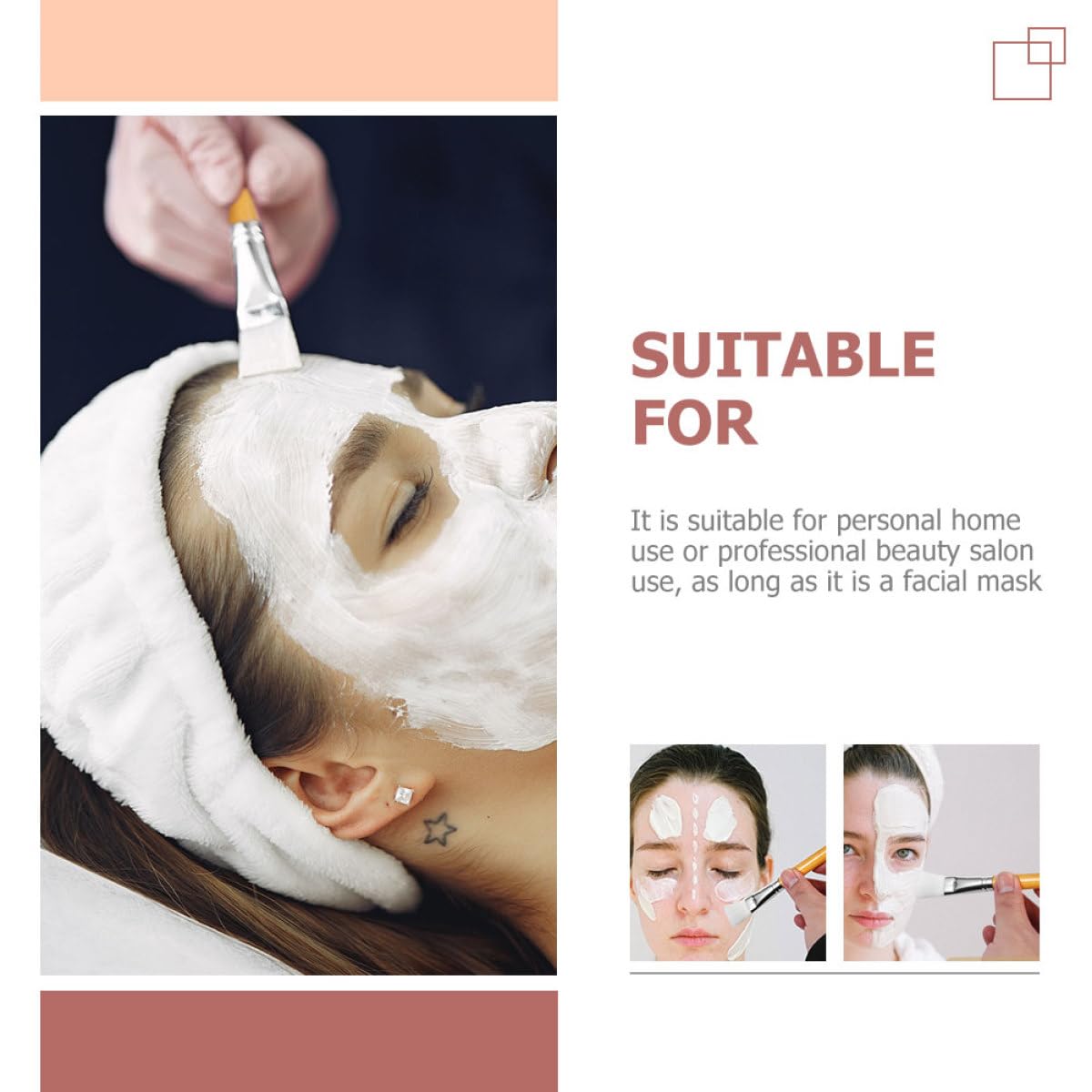 Set Pratica e Facile da Trasportare Ciotola per Maschera Viso in Legno Colore Casuale con Pennello e Spatola per Uso Professionale in Saloni di Bellezza e Viaggi