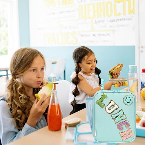 Miniatura 8 de Lonchera con aislamiento para mujeres, niñas, adolescentes, bolsa grande con aislamiento térmico para niños, grande, reutilizable, linda, bolsa