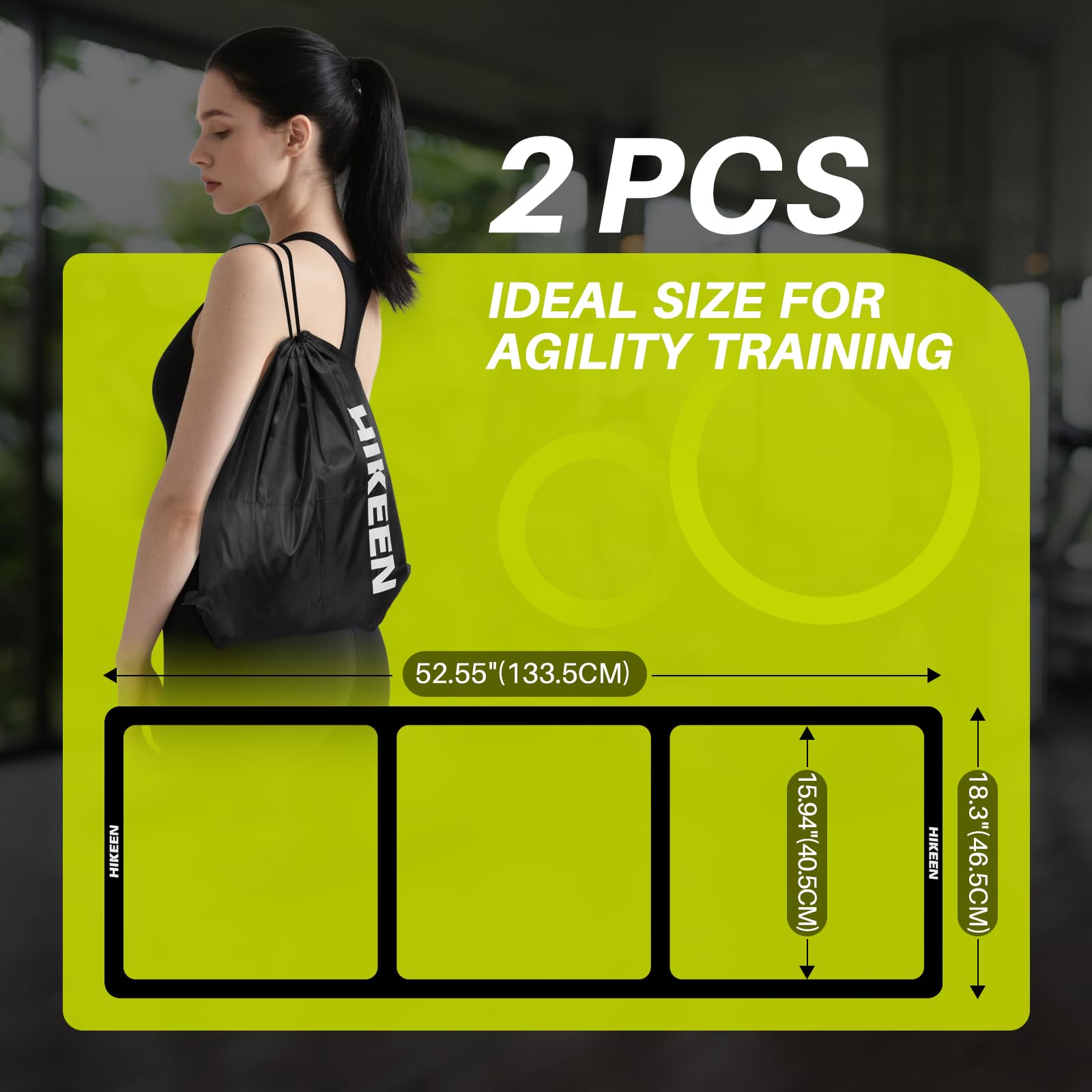 Hikeen Agility Ladder - Speed Ladder for Football, Basketball - Durable Rubber Training Ladder for Footwork with Carry Bag, No Assembly, Portable & Non-Slip Agility Football Training Equipment