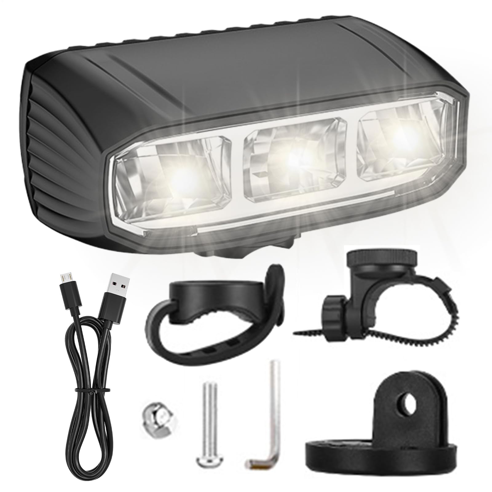 Lumières de vélo pour conduite de nuit et éclairage vélo haute luminosité VTT - 8