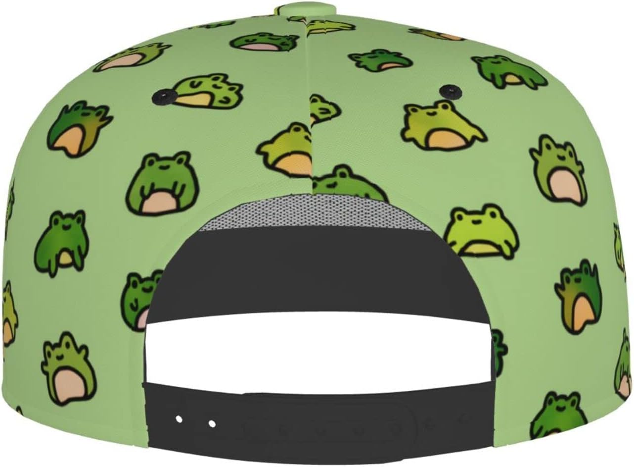 Cute Frog Baseball Cap Cute Frog Print Trucker Hat for Women Men Unisex Outdoor Adjustable Strapback Cap