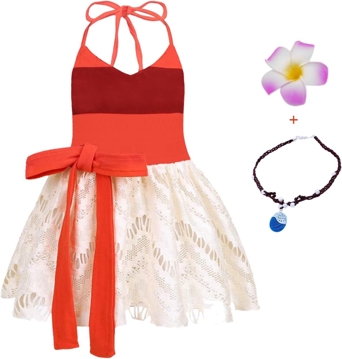 AmzBarley Baby Girls Costume First Birthday Party Dress up Toddler Kids Backless Lace Dress with Accessories