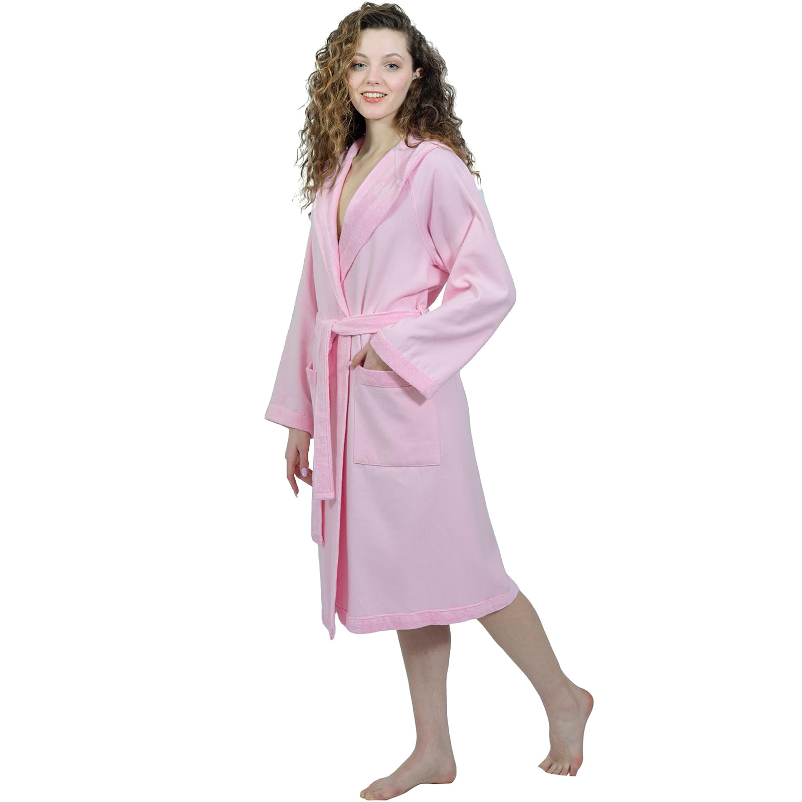 runico Accappatoio Donna Cappuccio - Design e Fabbricazione Italiana, 100% Cotone, Ultra Sottile, Super Assorbente, Anti-Pilling, con 2 Asciugamani Inclusi……